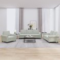 thumbnail image 1 of vidaXL 3 Piece Sofa Set with Cushions Light Grey Velvet, 1 of 5