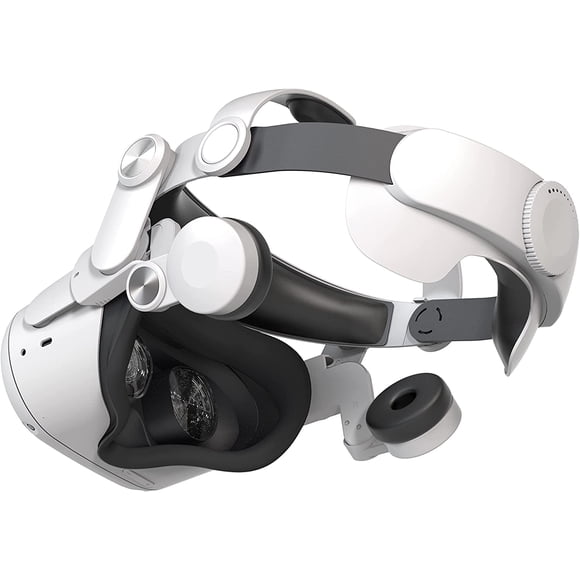 Oculus/Meta Quest 2 Serre-Tête Halo au Design Compatible, Serre-Tête Ajustable Compatible Oculus Quest 2 et Accessoire Cache-Oreilles, Améliore le Soutien et l'Immersion de Jeu, Réduit le Stress sur le Casque VR