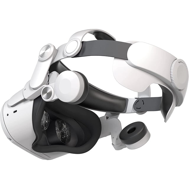 Oculus/Meta Quest 2 Compatible Design Halo Headband, Oculus Quest 2 Compatible Adjustable Headband and Ear Muffs Accessory, Enhances Support and Game Immersion, Reduces Stress on VR Headset
