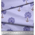 thumbnail image 3 of Soimoi Japan Crepe Satin Fabric Tree Block Printed Craft Fabric by The Yard 42 Inch Wide, 3 of 4