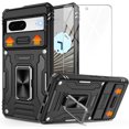 thumbnail image 1 of KOMI Pixel 7 Case, Google Pixel 7 Case with HD Screen Protector, Shockproof Google Pixel 7 Phone Case with 360° Magnetic Ring Holder Kickstand Phone Case for Google Pixel 7 Black, 1 of 5