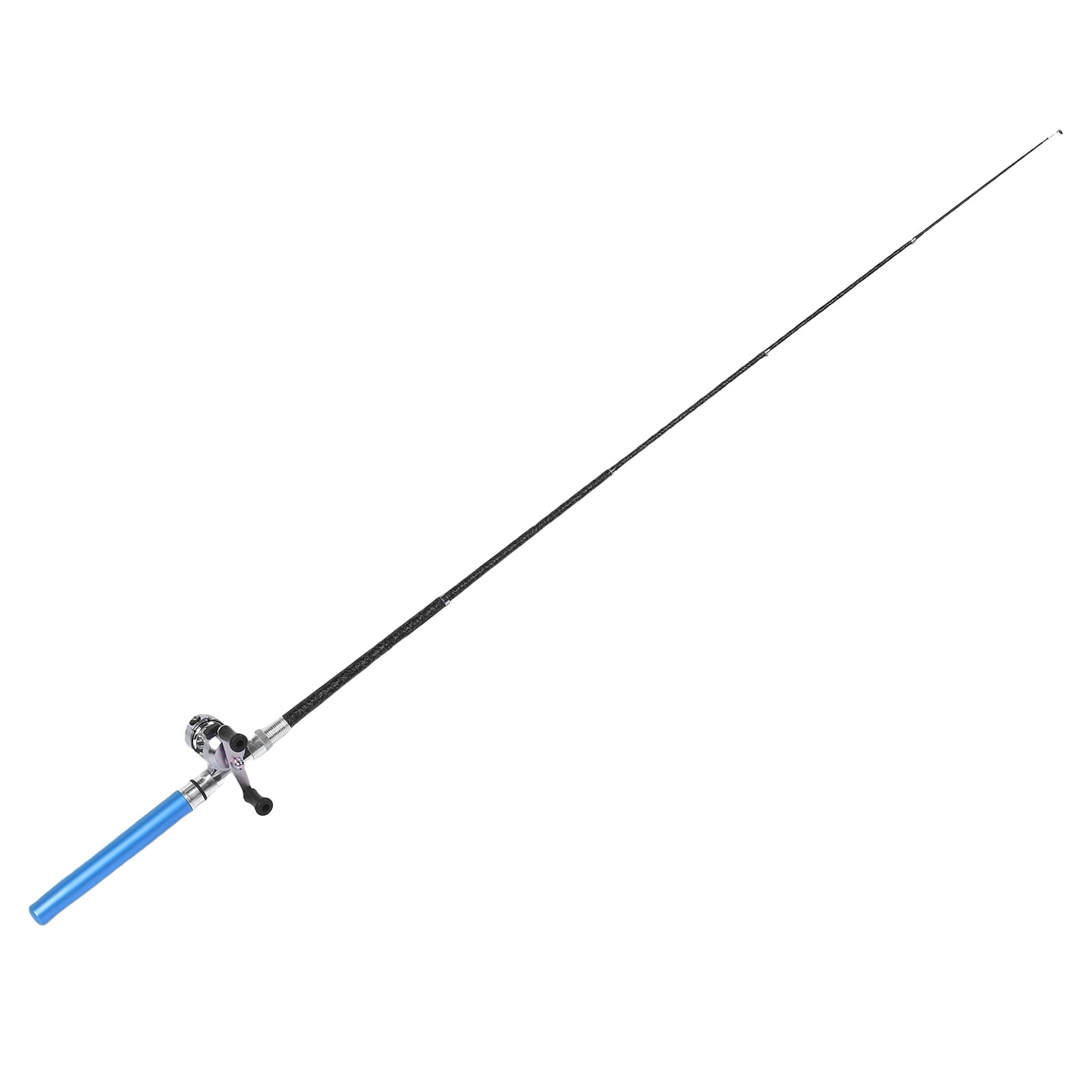 Mini Pen Fishing Rod Combo, Portable Telescopic Fiberglass Rod Reel for River Lake Fishing