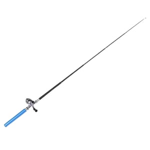 Mini Pen Fishing Rod Combo, Portable Telescopic Fiberglass Rod Reel for River Lake Fishing