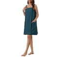 thumbnail image 4 of INSPIRE CHIC Women's Terry Wrap Bathrobe Spa Robe for Gym Pool Shower Bath Towel Robe Shower Dress XL Green, 4 of 5