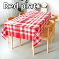 thumbnail image 4 of Nappe Rectangulaire, Nappe en Plastique Vichy Imperméable, Housses de Table Robustes et Essuyables pour Pique-Nique, Plein Air, Camping, 4 of 6
