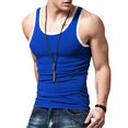 thumbnail image 5 of Men's Slim Casual Sports Summer Matching Color Undershirt Vest, 5 of 5