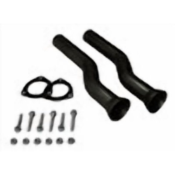 Hedman Hedders Exhaust Pipe - Bend S 18700 X-Tensions; 2-1/2 Inch Diameter; Mild Steel; Gasketless Ball And Socket Style With 3 Inch Flange; 17 Inch Overall Length; 3-1/4 Inch Offset Distance
