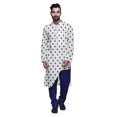 thumbnail image 1 of Atasi Printed Long Asymmetric Kurta Pajama Set For Men Party Wear Clothing, 1 of 4