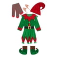 thumbnail image 3 of Manyakai 6 Pcs Tenues de Cosplay Elf Thème Carnaval Déguisement pour Enfants Vert 160/L, 3 of 5