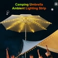 thumbnail image 4 of Mistaha LED Umbrella Lights with Colorful Illusion Effects - 1.2m 104 Lights, Solar Powered & Remote Control - Festive Decorative String Lights for Tents - White, 4 of 6