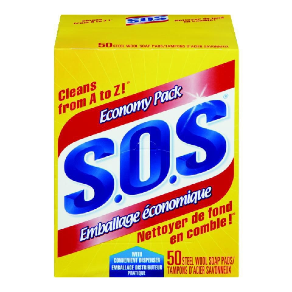 SOS Tampons d'Acier Savonneux, 50 Unités