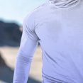 thumbnail image 4 of Handshe Chandail à Capuchon d'Été pour Homme à Imprimé Soleil, Léger et Respirant, Protection Solaire UPF 50+, Manches Longues, pour la Randonnée, la Course et les Activités de Plein Air, Grande Taille, 4 of 5