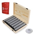 thumbnail image 2 of MYG for Wooden Coin Storage Box with Adjustable Compartments - 100 Slots Commemorative Coin Collection Case for Various Sizes 18-46mm Diameter Coins, 2 of 10