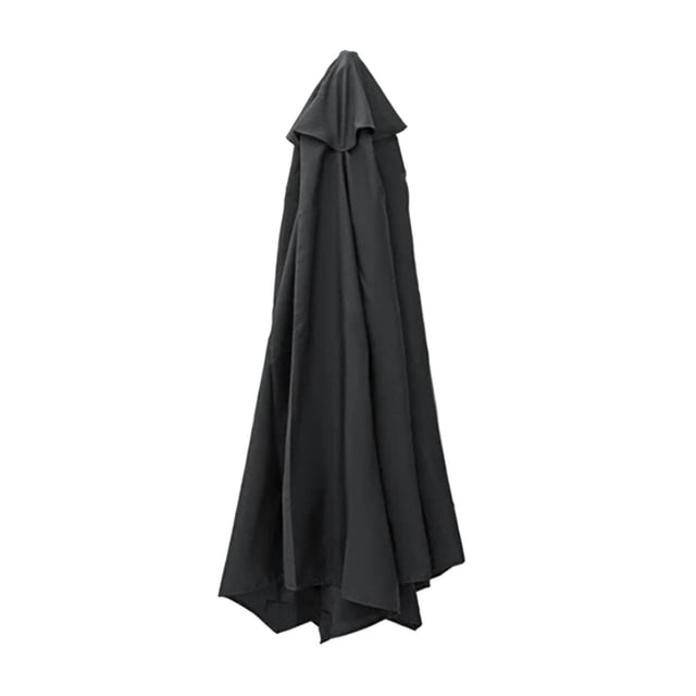 Fabric Parasol Durable Outdoor Patio Sunshade Umbrella 2 meter 6 Rib Black