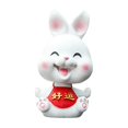 thumbnail image 1 of relayinert Zodiac Big Ear Rabbit Car Ornament Creative Cute Shaking Head Car Ornament, 1 of 8