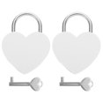 thumbnail image 1 of Shisuyan Heart Shaped Padlock Zinc Alloy 2Set 2.3x1.7x0.3In, 1 of 9