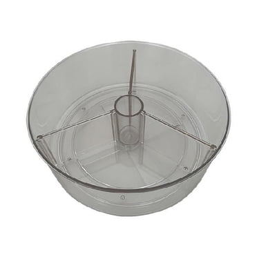 Mainstays Clear 3-Compartment Rotating Storage Organizer, 100% PET
