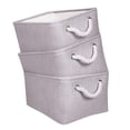 thumbnail image 3 of Panxico Home Textile Storage Canvas Fabric Foldable Basket Laundry Storage Baskets with Handles For Toys Gray 36, 3 of 5