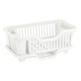 thumbnail image 4 of Luzkey Dish Drying Rack with Drain Tray Dinnerware Organizer Sink Dish Drainer Dish Rack and Drainaboard for Cafe Kitchen Countertop white, 4 of 8