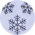 thumbnail image 1 of Ahgly Company Tapis de Zone Rond d'Intérieur Lavable à la Machine, Style Transitionnel, Bleu Lavande, 3 Pieds Rond, 1 of 7
