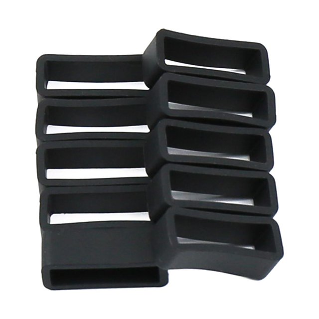 Milaget Watchband Strap Loop Black Stretchable Sport Watch Strap Retainer 19MM