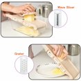 thumbnail image 2 of Mandoline Trancheuse Réglable Déchiqueteuse de Légumes Professionnelle Mandoline Trancheuse pour Cubes Hachoir Portatif pour Aliments pour Bébé avec 6 Lames Interchangeables Protège-Mains pour la Cuisine, 2 of 7