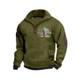 thumbnail image 1 of DPTALR Homme Casual Patchwork Pull Manches Longues Stand Col Fermeture Éclair Blouse, 1 of 4