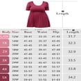 thumbnail image 4 of Tunique Grande Taille pour Femmes Manches Courtes Roses Vertes Hauts 3X Col Rond Vêtements Été Fluide Vêtements de Maternité Chemise, 4 of 6