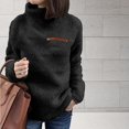 thumbnail image 2 of XZNGL Hauts pour Femmes Manches 3/4 Femmes Couleur Unie Fermetures Éclair Col Roulé Chandail Molletonné Chandail Hauts Blouse Chaude Hauts d'Hiver pour Femmes Manches 3/4 Hauts d'Hiver pour Femmes, 2 of 6