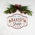 thumbnail image 4 of Northlight Gingerbread "Mrs. Claus' Bakery Shop" Metal Christmas Wall Sign - 18", 4 of 6