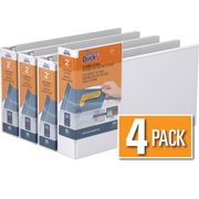QuickFit Heavy Duty Round Ring Legal Landscape Spreadsheet View Binder, 4 Pack, 2"