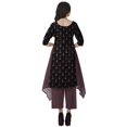 thumbnail image 4 of Moomaya Ensemble Kurti Kurta Pantalon pour Femmes Col Bateau Imprimé Robe 2 Pcs Tenue Ethnique, 4 of 6