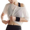 thumbnail image 2 of <p>Haut de Couverture Ajouré, T-Shirt en Maille à Manches Courtes Évacuant la Transpiration et à Séchage Rapide pour Femmes pour le Entraînement Physique</p>, 2 of 7