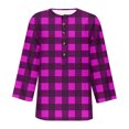 thumbnail image 3 of Birdeem Blouses for Women Womens Printed Button 3/4 Sleeve T-Shirt Loose Top, 3 of 9