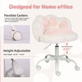 thumbnail image 2 of AKDSteel Vanity Chair With Cat Back, 360° Swivel Height-Adjustable Armless Office Chair With Wheels And Plush Cushion, 2 of 9