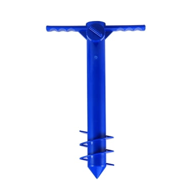 KAKOWELY Parasol de Plage Sable Sol Ancre Pointe Support Extensible pour Parasol pour Poteau de Pêche Soleil Plage Jardin Patio (Bleu),15.35"X9.45"X2.95 Pouces