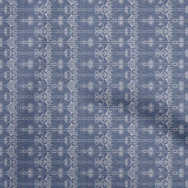 oneOone Cotton Silk Blue Fabric Texture Sewing Craft Projects Fabric Prints By Yard 42 Inch Wide