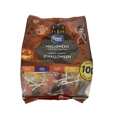 Great Value Halloween 100 Count Assorted Lollipops