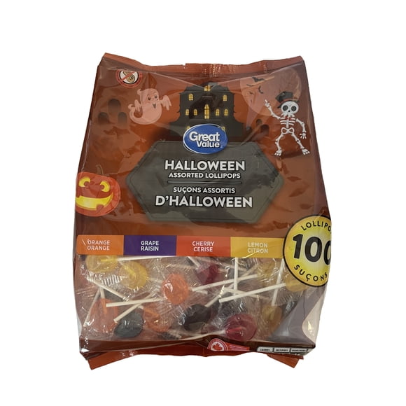 Great Value d'Halloween 100 Unités Suçons Assortis