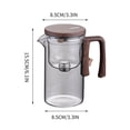 thumbnail image 3 of Oefntac Cups Floaty Cup Teapot Tea Separation Home Tea Brewing Magnetic Infuser Glass Filter Teapot Tea Set, 3 of 8
