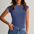thumbnail image 1 of BLCHUNen Camisoles pour Femmes Tendance Sans Manches Extensibles à Enfiler Col Ras du Cou Coupe Ajustée Décontractées Extérieur Relax Mode Hauts d'Été, 1 of 7