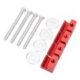 thumbnail image 1 of Tool Box J Hook, Drilling Free Toolbox Tie Down Weatherproof Rustproof Aluminum Clamp 4PCS  For Pickup Truck Black,Red, 1 of 8