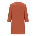 thumbnail image 4 of Gspmoly Robes d'Été pour Femmes 2025, Robe pour Femmes à Manches 3/4 Col Rond Boutonnée Longueur Genou Robe de Cocktail Économies d'Été, 4 of 5