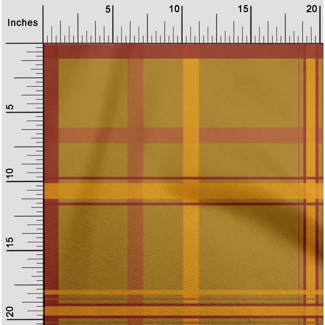 oneOone Cotton Flex Fabric Madras Check Decor Fabric Printed BTY 40 Inch Wide