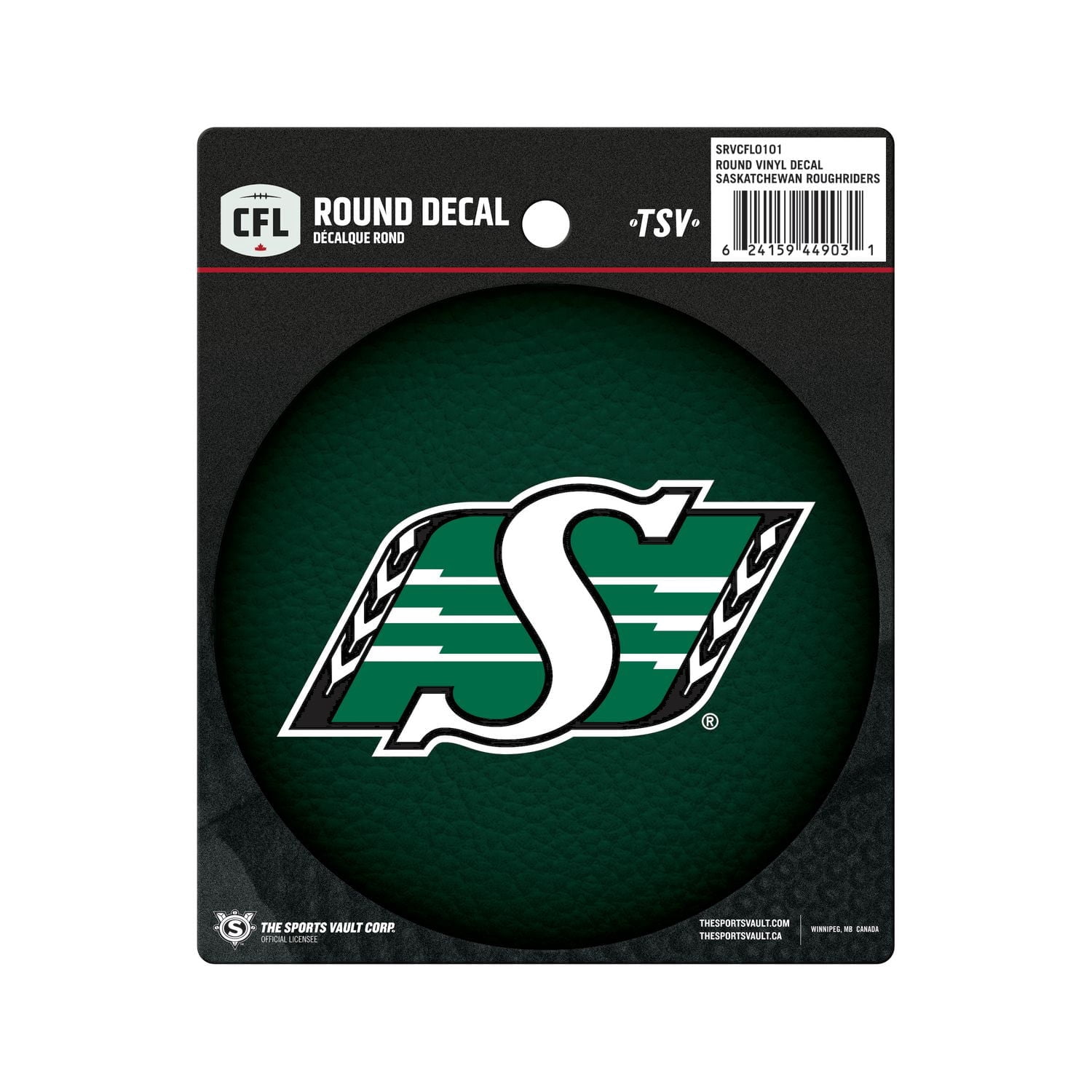 The Sports Vault Saskatchewan Roughriders Collant Rond
