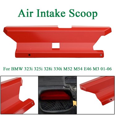 ALLTIMES Pelle d'Admission d'Air pour BMW 323i 325i 328i 330i M52 M54 E46 M3 2001-2006, Aluminium Rouge CNC 6061