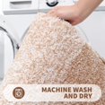 thumbnail image 3 of Luxury Bathroom Rug Mat, Extra Soft and Absorbent Bath Rugs, Non-Slip Plush Shaggy Bath Carpet Runner, Machine Wash Dry, Bath Mats for Bathroom Floor, Tub and Shower, 47x17, Beige, 3 of 6
