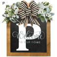 thumbnail image 4 of YAOMOBB Hanging Pendant Farmhouse Front Door Wreath Personalized Welcome Sign, 4 of 6