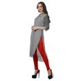 thumbnail image 4 of Moomaya Kurti Tunique Imprimée à Col Mandarin Longueur Genou pour Femmes Vêtements Porter, 4 of 6
