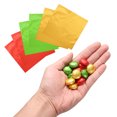 thumbnail image 3 of 100pcs Foil Candy Wrappers, 4 x 4 Inch Chocolate Bar Wrappers, Aluminum Foil Paper, Red, 3 of 6
